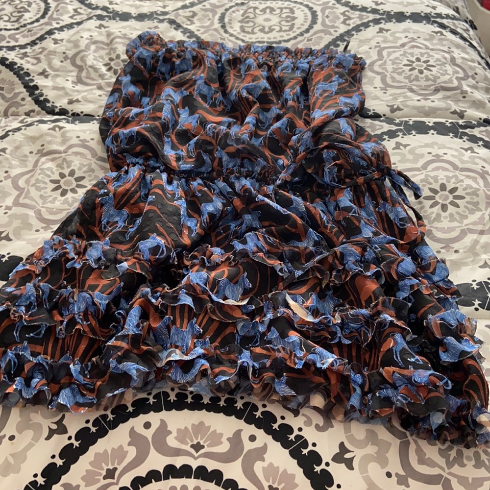 Off the shoulders dress zebra print